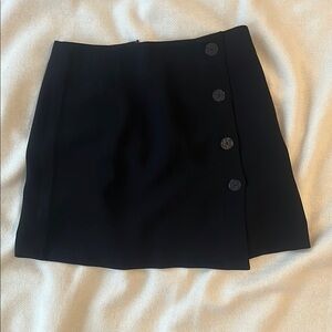 Whistles Black Buttoned Mini Skirt